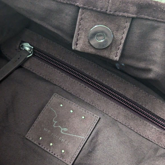 NWT We The Free Honor Oversized Suede Tote in Crimson Red - Picture 7 of 9